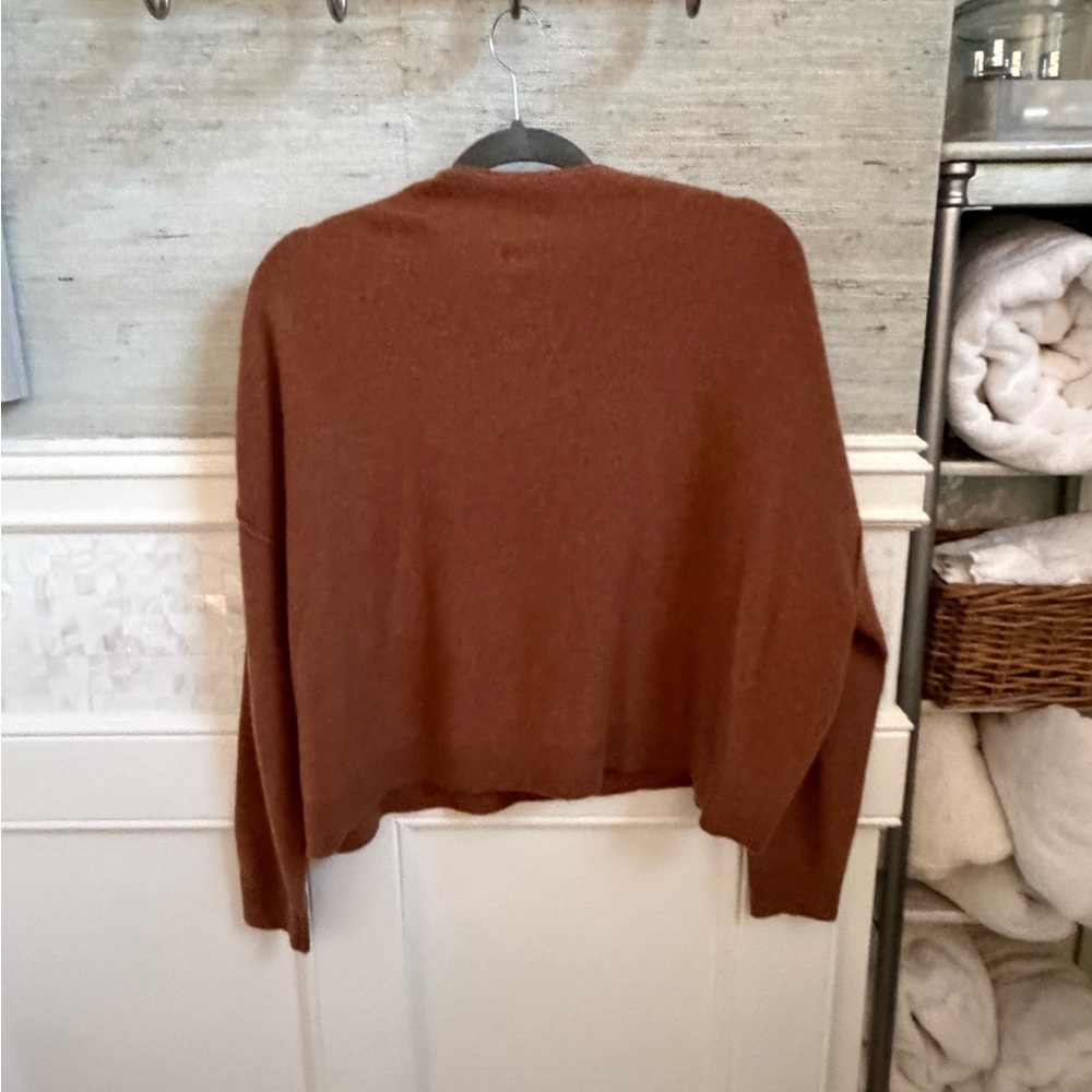 New small Anthropologie pilcro Alani cashmere sweater tan alpine club snow ski - Picture 11 of 16